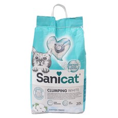 SANICAT 高效凝結白砂, 20L, 低粉塵, 棉花清香, 棉花, 1包