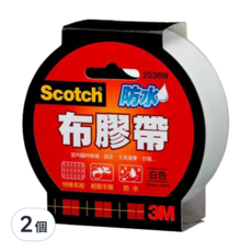 3M Scotch 防水布膠帶，易手撕，規格: 36mm x 15 Yd, 2個