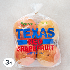 원더풀 텍사스 자몽, 3개, 1.5kg