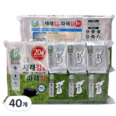 성경식품 지도표 재래식 성경식탁김 4g x 10p + 파래김 4g x 10p, 40개