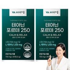 Vitamin Village 左旋茶胺酸Forte 250保健錠 21g, 30顆, 2個