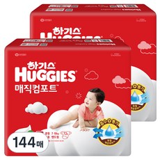 HUGGIES 好奇 Magic Comfort NEW尿布男女通用黏貼型, 3階段, 144張
