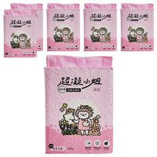 超凝小姐 益生菌除臭豆腐砂, 1.5mm極細條砂, 抗潮除臭, 2.7kg, 6包, 祕密花園香