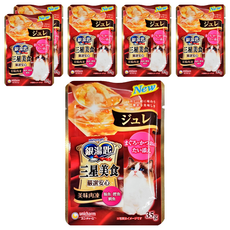 unicharm pet 銀湯匙 三星美食 美味極致肉凍貓餐包,鮪魚+鯛魚+鰹魚,35g,6包, 鮪魚 + 鯛魚 + 鰹魚