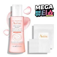 아벤느 젠틀 토닝 민감 진정 토너 100ml + 화장솜 20매, 1세트