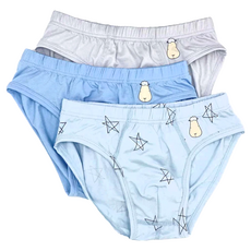 baa baa sheepz 男童內褲/3角褲 3件組, 9-10歲, 75%莫代爾纖維, 20%棉, 5%彈性纖維, 抱抱羊