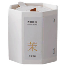 澳洲天然紅木芯八角瓶香氛蠟燭, 梅香疏影, 130g, 營造寧靜氛圍, 1罐
