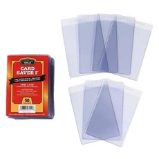 Card Saver 1 PSA BGS 鑑定必備半剛性卡套卡夾35PT 50入保護卡牌, 1包, 透明色
