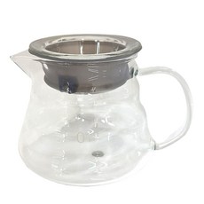 卡特屋 雲朵咖啡壺，600ml耐熱玻璃咖啡壺，附矽膠壺蓋, 11 x 14.3 x 12cm, 360ml, 1個