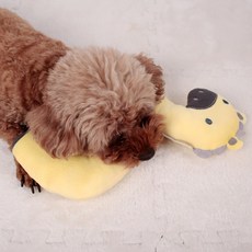 DING DONG PET 寵物鼻鼾睡眠枕頭安撫娃娃, 黃色長頸鹿, 1個