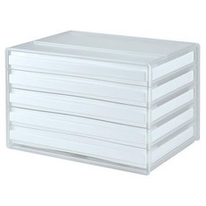 livinbox A4 橫式桌上文件櫃 DDH-105, 白色, 5抽, 5層