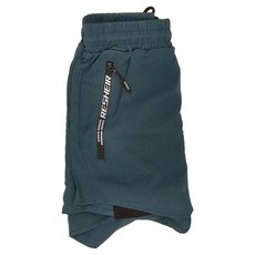 雙層寬鬆兩用沙灘游泳褲 (6208) 墨青色 XL