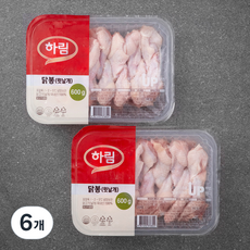 하림 닭봉 윗날개 (냉장), 600g, 6개