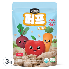 아넬라 유기농 사과비트당근 퍼프, 혼합맛(사과/비트/당근), 20g, 3개