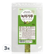 윤고집 녹차가루, 3개, 300g, 1개입