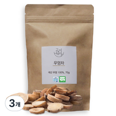 고이담아 유기농 우엉차 슬라이스, 70g, 1개입, 3개