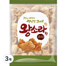 청우식품 왕소라형 과자, 120g, 3개