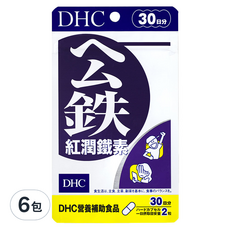 DHC 紅潤鐵素, 含血紅素鐵, 維他命B12, 葉酸, 30日份, 60顆, 347mg, 6包