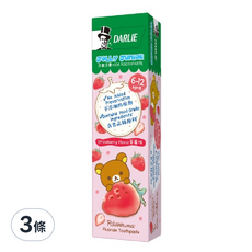 DARLIE 好來 Jolly Junior 兒童牙膏，6-12歲 草莓味, 60g, 3條