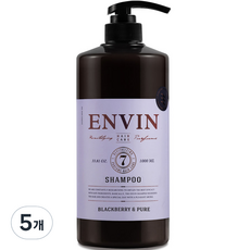 앙방 약산성 퍼퓸 샴푸 블랙베리 앤 퓨어, 1000ml, 5개