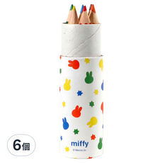 KUTSUWA 米飛兔 造型迷你色鉛筆 MF659, 6色, 6個