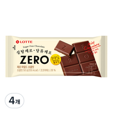 롯데제로 마일드 초콜릿, 4개, 50g