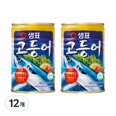 샘표 원터치 고등어 통조림, 400g, 12개