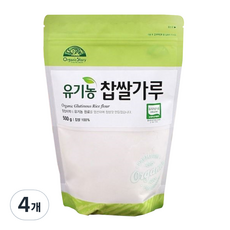 [오가닉스토리] 오가닉스토리 유기농 찹쌀가루, 500g, 4개