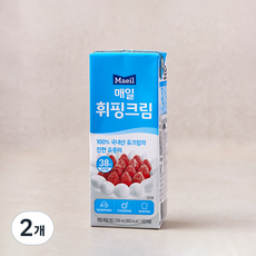 매일유업 휘핑크림, 250ml, 2개