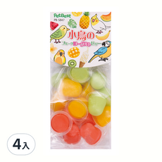 pet best派伊梅三味鳥用優格果凍, 4入, 多種口味, 幫助消化, 維持腸道健康, 紅蘋果+哈密瓜+芒果