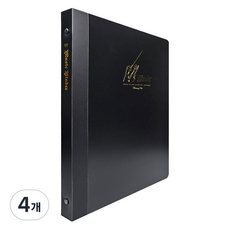 A4 O링 20매 바인더형 악보화일 BP3307, 블랙, 4개 블랙, 4개