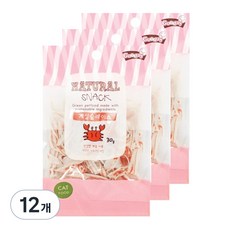굿데이 네츄럴 스낵 고양이 간식, 게살슬라이스, 30g, 12개 게살슬라이스, 12개