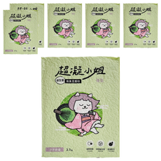 超凝小姐 益生菌除臭豆腐砂, 1.5mm 極細條砂, 持久除臭, 環境益生菌技術, 抹茶歐蕾味, 2.7kg, 6包, 抹茶歐蕾香