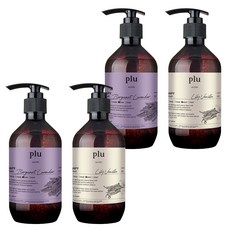 PLU 香氛沐浴乳2入組 佛手柑薰衣草 500克 + 百合香草 500克，韓國製造, 2組