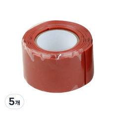 세인티에프 파이프 초강력 누수 밴드 테프론테이프 레드 2.5cm, 5개