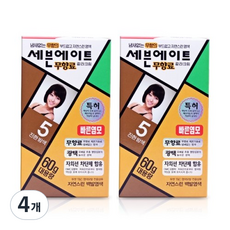 세븐에이트 칼라크림 염모제 60g, 5호 진한 밤색, 4개