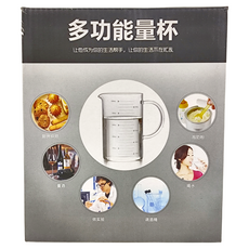 卡特屋 玻璃刻度量杯, 1000ml 無蓋, 1L, 1個