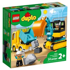 LEGO 樂高得寶系列 卡車和挖土機 10931, 20片, 卡車 + 挖土機, 1盒