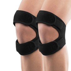 쓰리썬 이중 무릎보호대 블랙, 2개