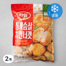 하림 통가슴살 치킨너겟 (냉동), 1200g, 2개