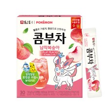 Damtuh 丹特 寶可夢蟠桃口味康普茶, 5g, 30條, 1盒