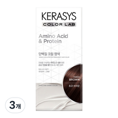 케라시스 단백질 크림 염모제 120g, 초코브라운, 3개