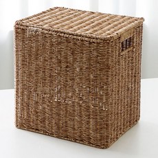 Nature Living 附蓋深型藤編籃 L, 單色, 1個