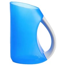 munchkin 滿趣健 寶寶洗頭不哭軟式水瓢 柔軟矽膠材質, 藍, 1個