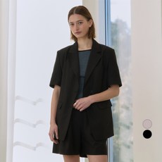 쥬시쥬디 여성용 린넨 벨티드 반팔 자켓 JZJK320A