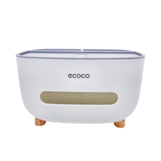 ecoco 意可可 新款灰色桌面收納面紙盒, 灰色, 1個