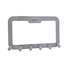 ecoco 意可可 免釘無痕門後掛勾 L型灰色, 灰色, 1個