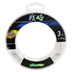 okuma 寶熊釣具 戰略 Competition 碳纖線 淡海水可用 高比重氟 硬高耐磨 釣魚 路亞 150m, 透明色, 1個