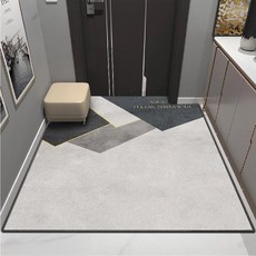 Arbor Home 喬木居家 水晶絨玄關踏墊 親膚材質, 0.6cm厚度, 點狀穩固防滑, 可隨意剪裁, 可水洗, 80 x 120cm, 灰色山脈, 1個