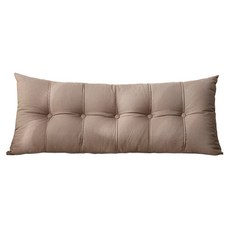 好物良品 雙人 日式簡約床頭腰背靠, 亞麻材質 150x60x20cm, 150 x 60 x 20cm, 卡其色
